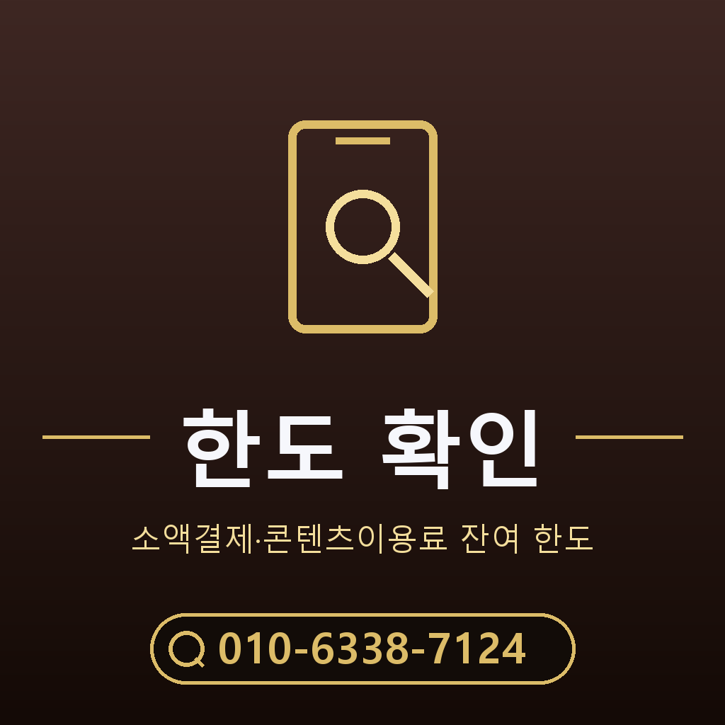 소액결제 한도 확인